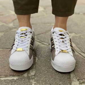 Adidas Superstar Bold Personalizzate Off-White Oro
