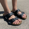 Birkenstock Arizona Personalizzate Base Nera Strass