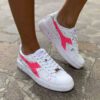 Diadora Personalizzate Game Step Logo Glitter Fucsia e sporcatura Argento e Rosa