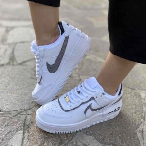 Nike Air Force 1 Custom Shadow Argento LLab Scarpe Custom