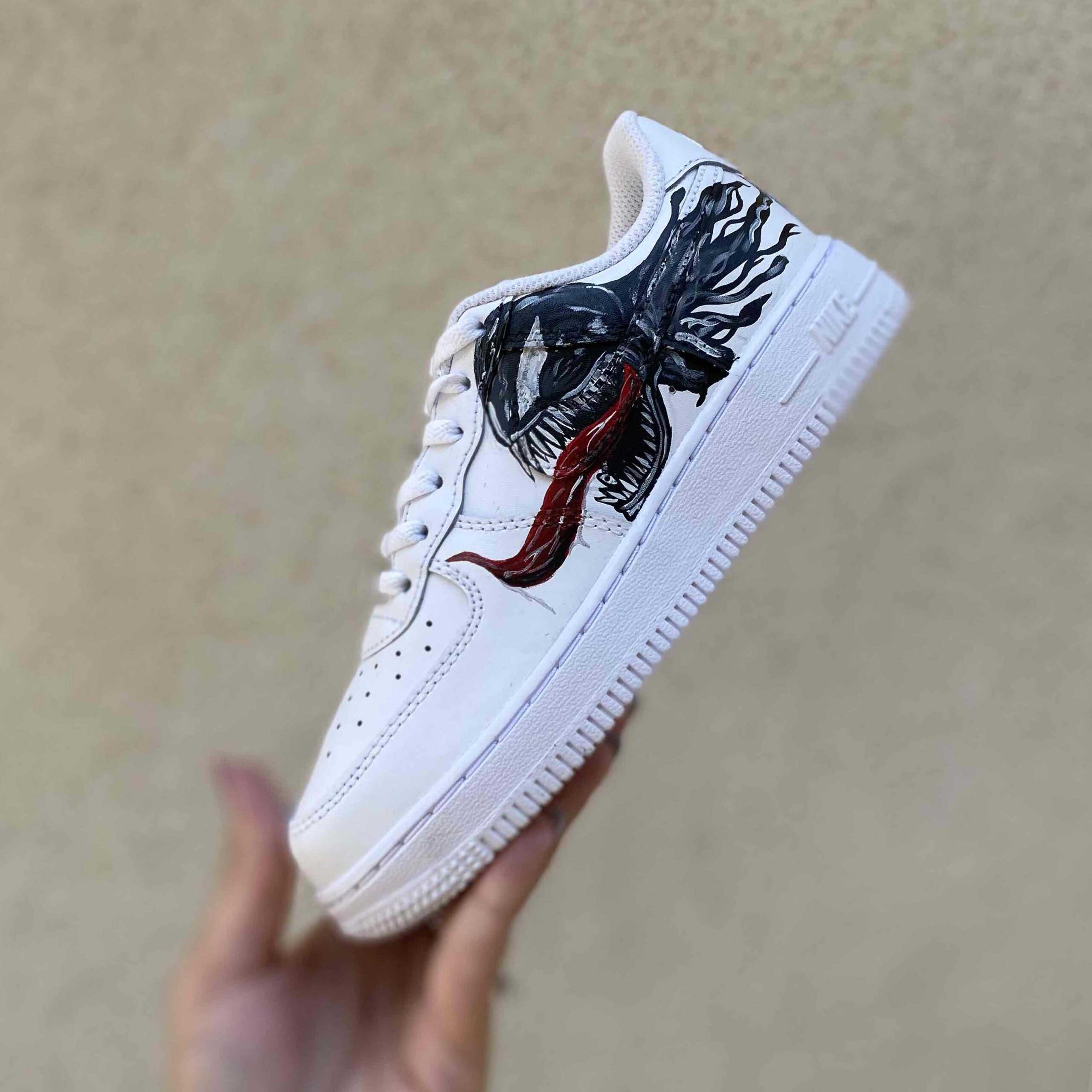 Nike Air Force One Custom Kids Dipinte A Mano Mostro Spaventoso