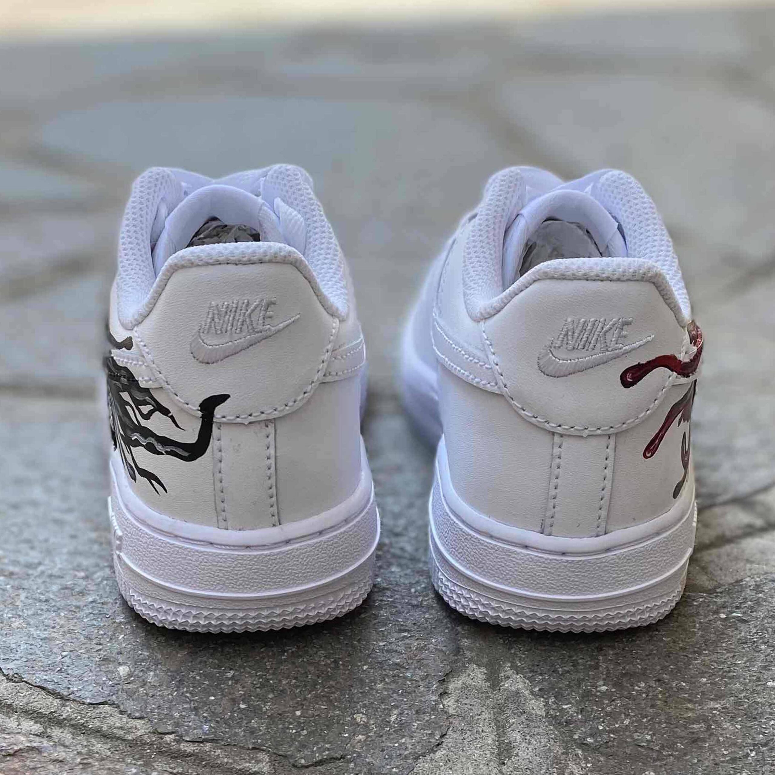 Nike Air Force One Custom Dipinte A Mano Mostro Spaventoso
