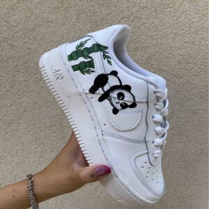 Nike Air Force One Custom Dipinte A Mano Panda