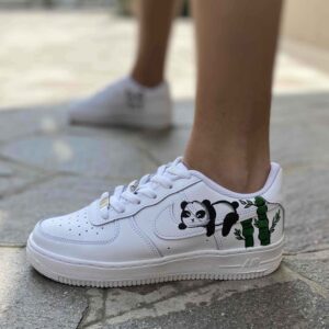 Nike Air Force One Custom Dipinte A Mano Panda