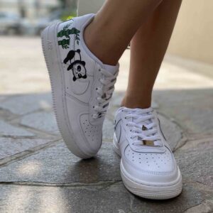Nike Air Force One Custom Dipinte A Mano Panda