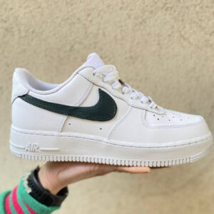 Nike Air Force 1 Custom Swoosh Dipinto a Mano Verde Ottanio