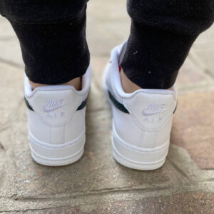 Nike Air Force 1 Custom Swoosh Dipinto a Mano Verde Ottanio