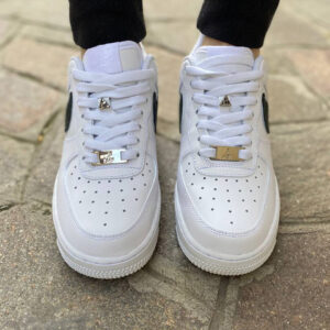 Nike Air Force 1 Custom Swoosh Dipinto a Mano Verde Ottanio