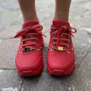 Skechers One Stand On Air Personalizzate borchie Oro e Lacci Strass