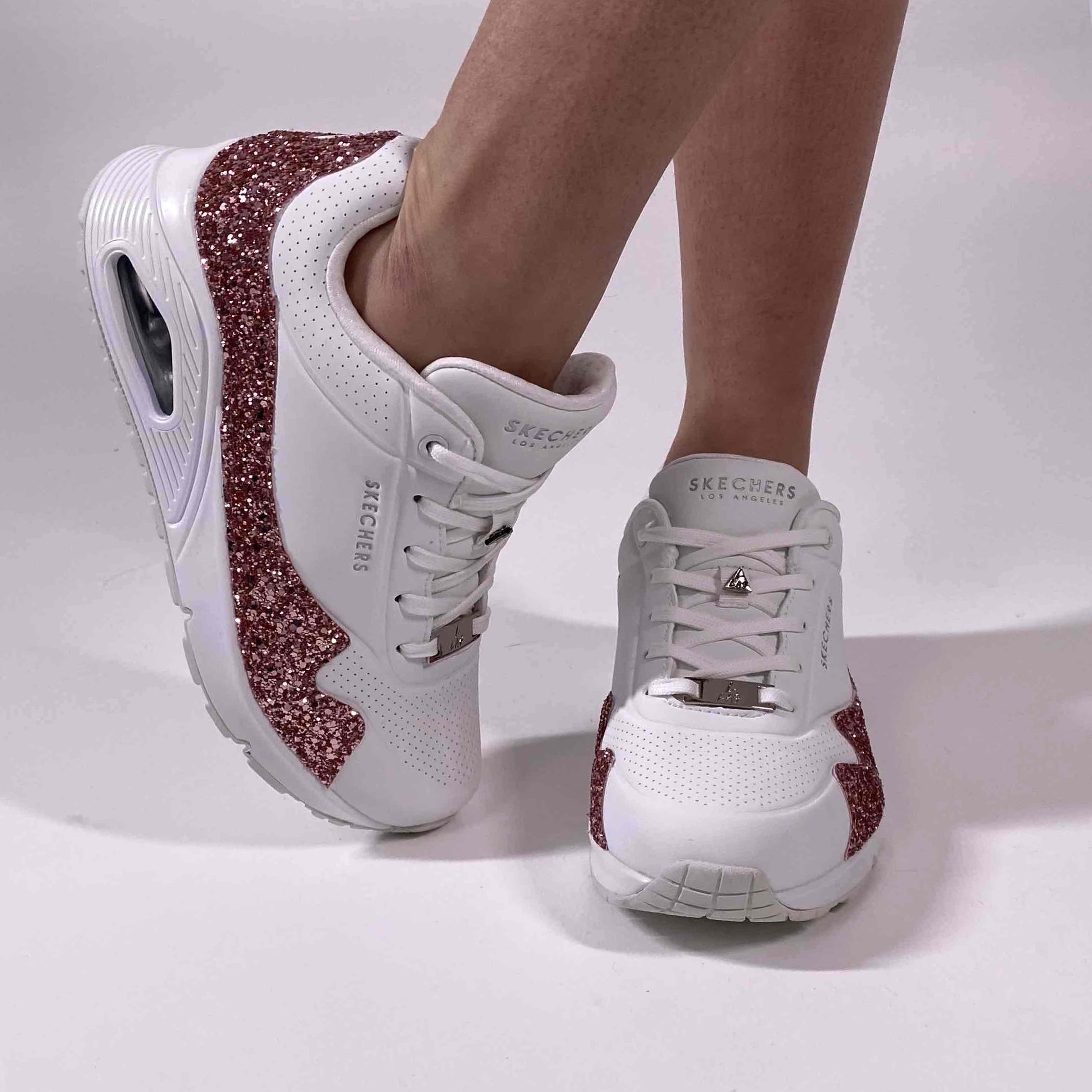 Skechers One Stand Custom Glitter Rosa LLab scarpe custom