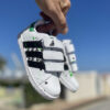 Adidas Superstar Personalizzate Bambino Borchie e Sporcatura Verde