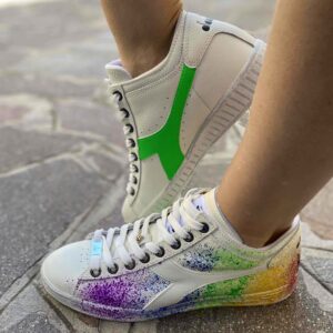 Diadora Personalizzate Splash Logo Fluo LLab scarpe Custom