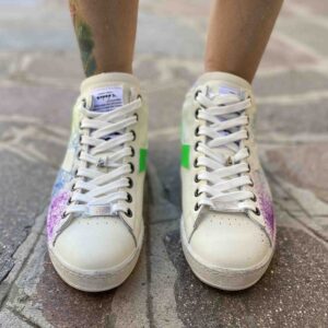 Diadora Personalizzate Game L Waxed Row Cut Splash Logo Interno Verde Fluo