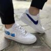 Nike Air Force One Custom Dipinte A Mano Rose Blu