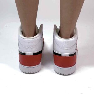 Nike Jordan 1 Custom Cucita e Dipinta a Mano Rosso e Nero