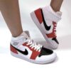 Nike Jordan 1 Custom Cucita e Dipinta a Mano Rosso e Nero