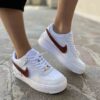 Nike Air Force 1 Shadow Custom Swoosh Intercambiabile Cocco Tabacco