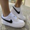 Nike Air Force 1 Shadow Custom Swoosh Intercambiabile Glitter Nero