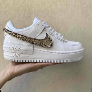 Nike Air Force 1 Shadow Custom Swoosh Intercambiabile Squamato Bronzo