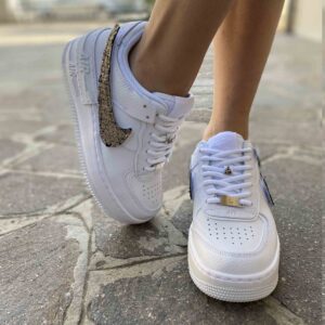 Nike Air Force 1 Shadow Custom Swoosh Intercambiabile Squamato Bronzo