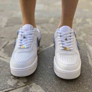 Nike Air Force 1 Shadow Custom Swoosh Intercambiabile Squamato Bronzo