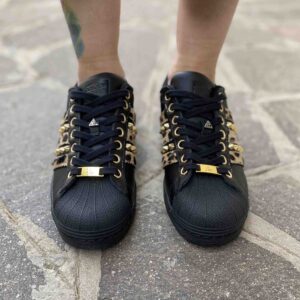 Scarpe adidas nere oro top