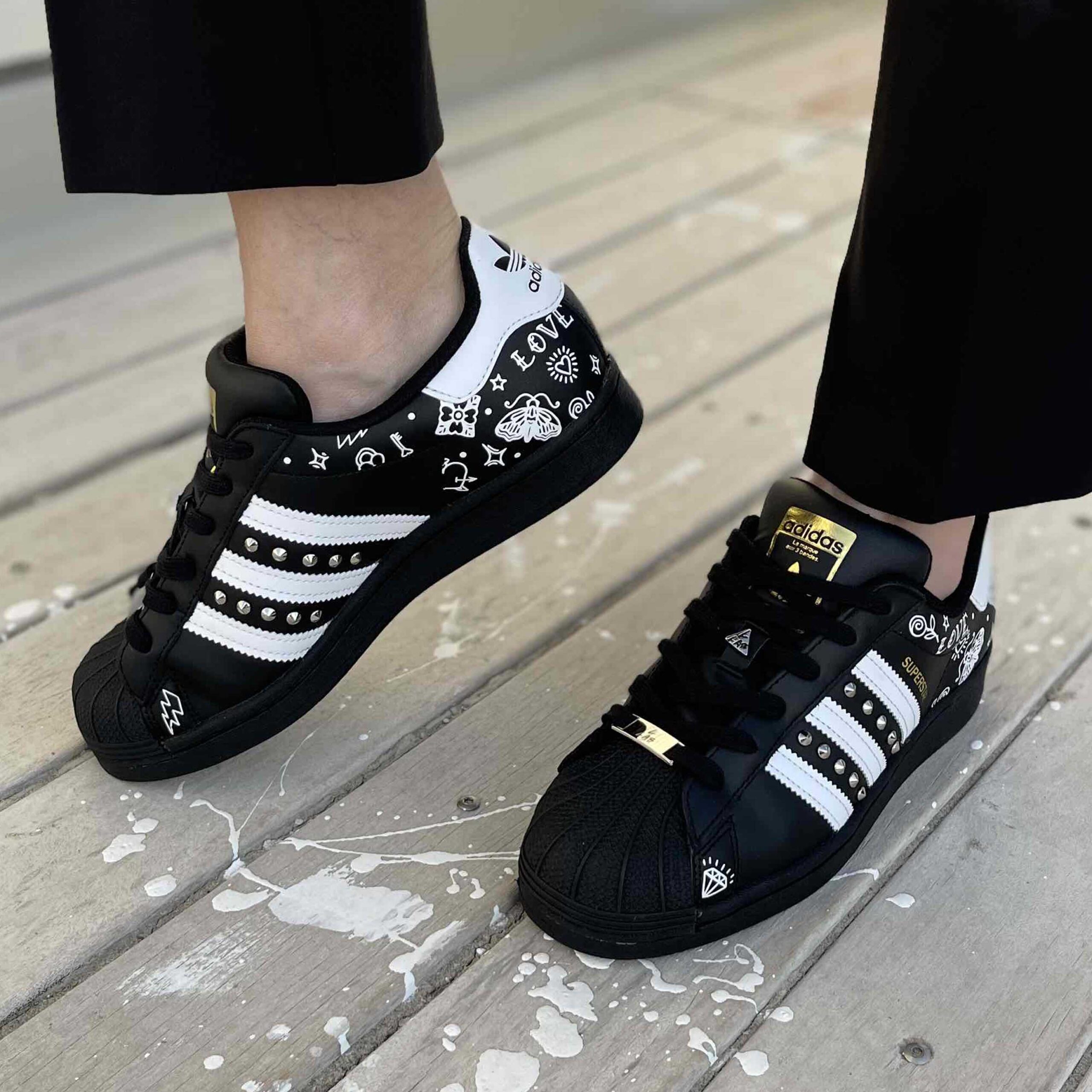 Adidas superstar femme core black on sale