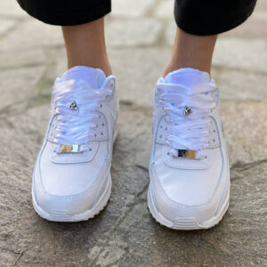 Custom Air Max Swoosh Strass e Lacci Raso