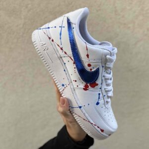 Nike Air Force One Custom Doppio Swoosh e sportcatura Giallo Fluo e Fucsia02