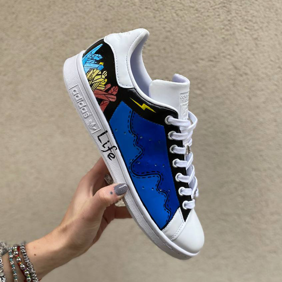 Adidas Stan Smith Personalizzate Dipinte A Mano Life