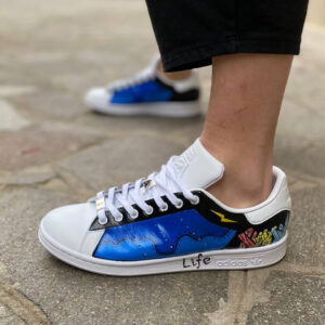 Adidas Stan Smith Personalizzate Dipinte A Mano Life