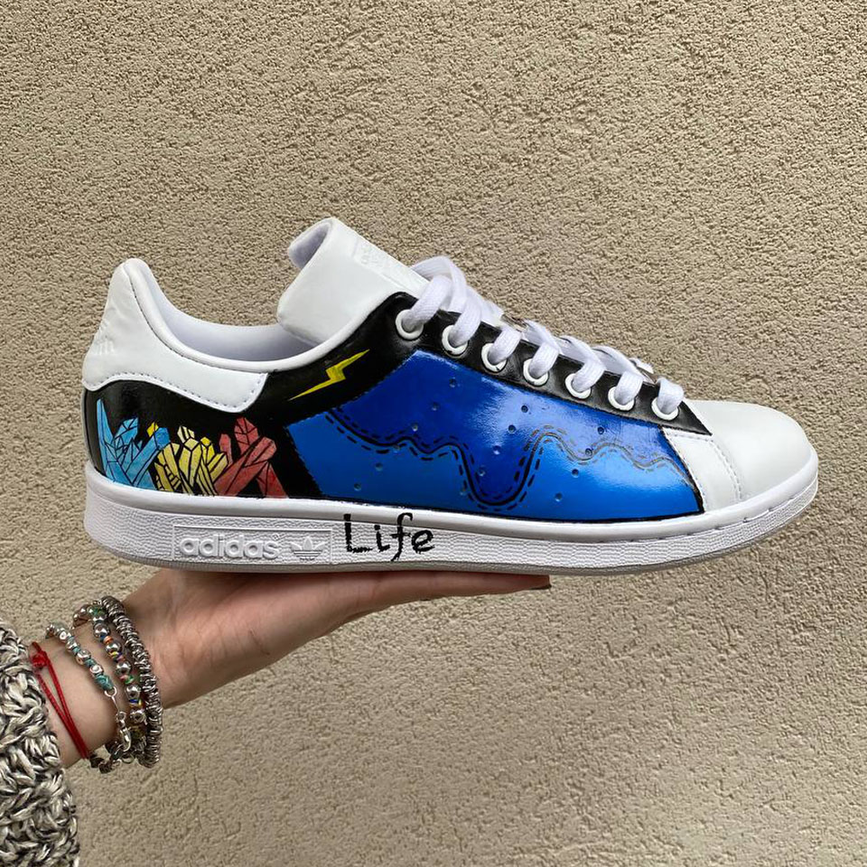 Adidas Stan Smith Personalizzate Dipinte A Mano Life