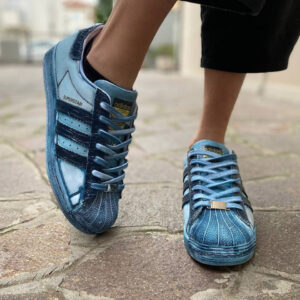 Adidas Superstar Personalizzate Delavè Blu e Cocco Blu