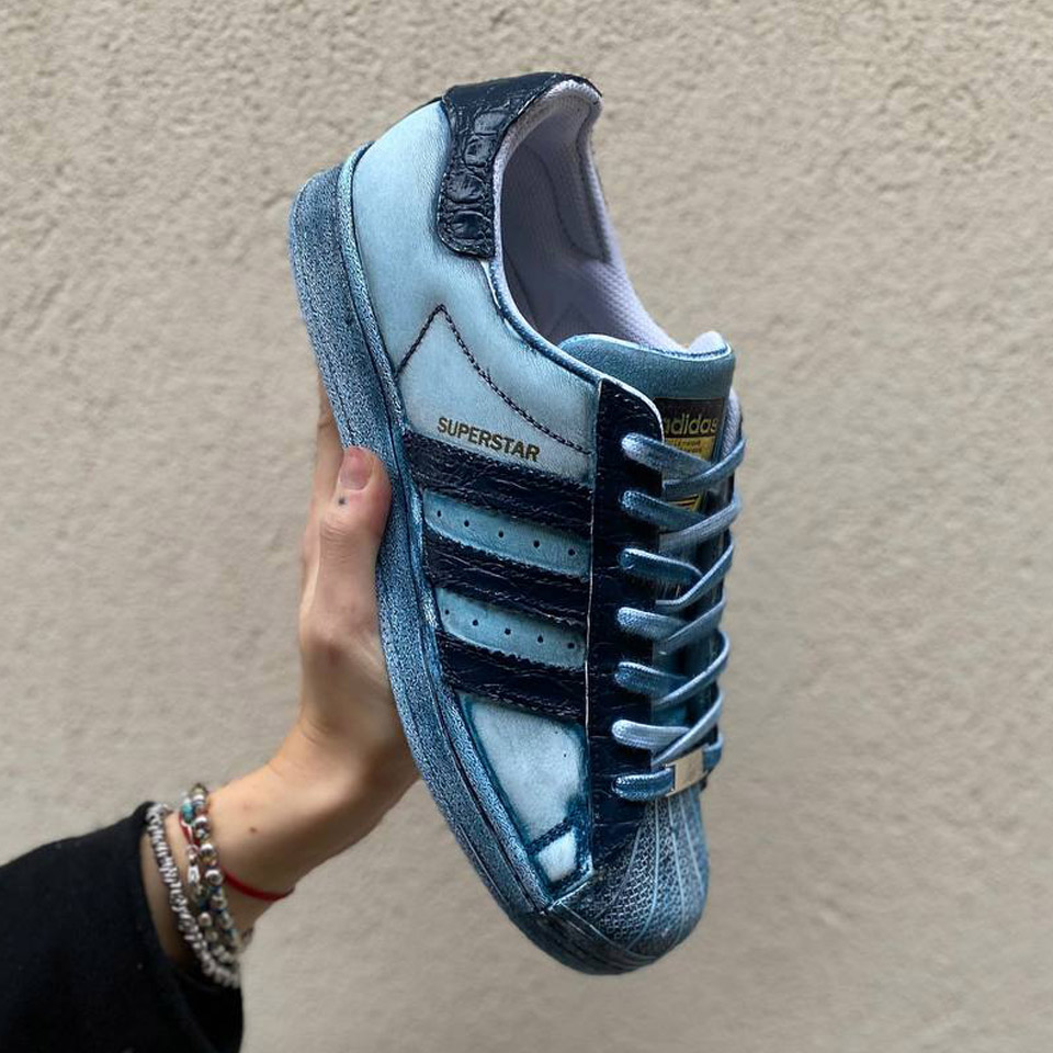 Adidas Superstar Personalizzate Delave Cocco LLab Scarpe Custom
