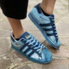 Adidas Superstar Personalizzate Delavè blu, Cocco Blu e Linguetta Jeans