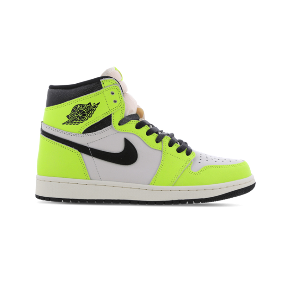 Air Jordan 1 Retro High OG 555088 702 Volt Black Sail LLab Custom Resell