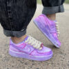 Nike Air Force 1 Custom Délavé Viola Rope Lacci Corda
