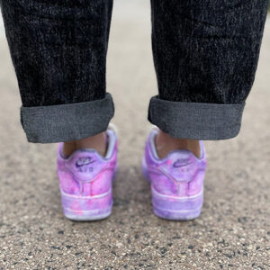 Nike Air Force 1 Custom Délavé Viola Rope Lacci Corda