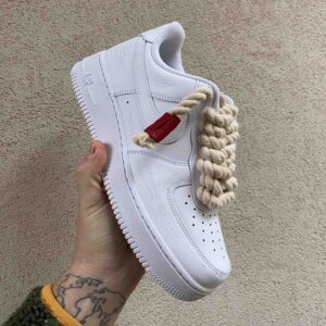 Nike Air Force 1 Custom Rope Lacci Corda Graffiata