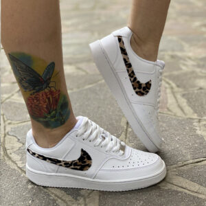 Nike Court Vision Low Custom con Swoosh Leo
