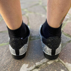 Adidas Superstar Personalizzate Core Black Glitter Argento e Nero