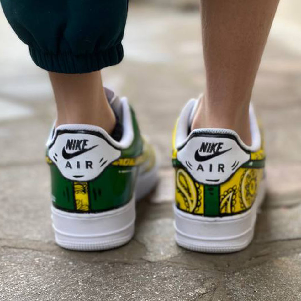 Nike Air Force 1 Custom Cartoon Dipinte A Mano Jazz