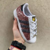 Adidas Superstar Personalizzate Bambino Glitter Rosa e Antracite