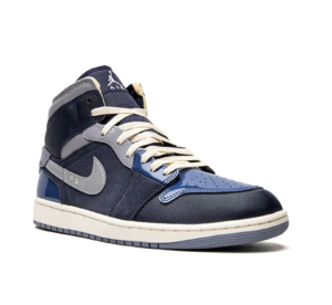 Air Jordan 1 MID SE Craft – Obsidian :White – French Blue