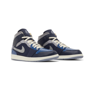 Air Jordan 1 MID SE Craft – Obsidian :White – French Blue