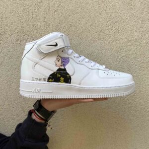 Nike Air Force 1 Custom Mid Custom Dipinte Manga