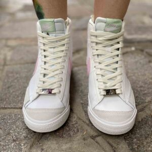 Nike Blazer Customized Swoosh Rosa e Talloncino Giallo
