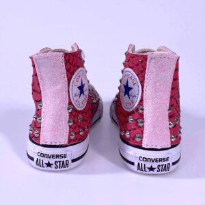 Converse All Star Personalizzate Bambino Squamato e Glitter Rosa