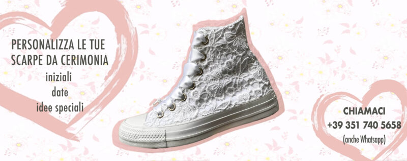 Scarpe sposa strass, l'esclusiva Converse sposa LLAB Custom