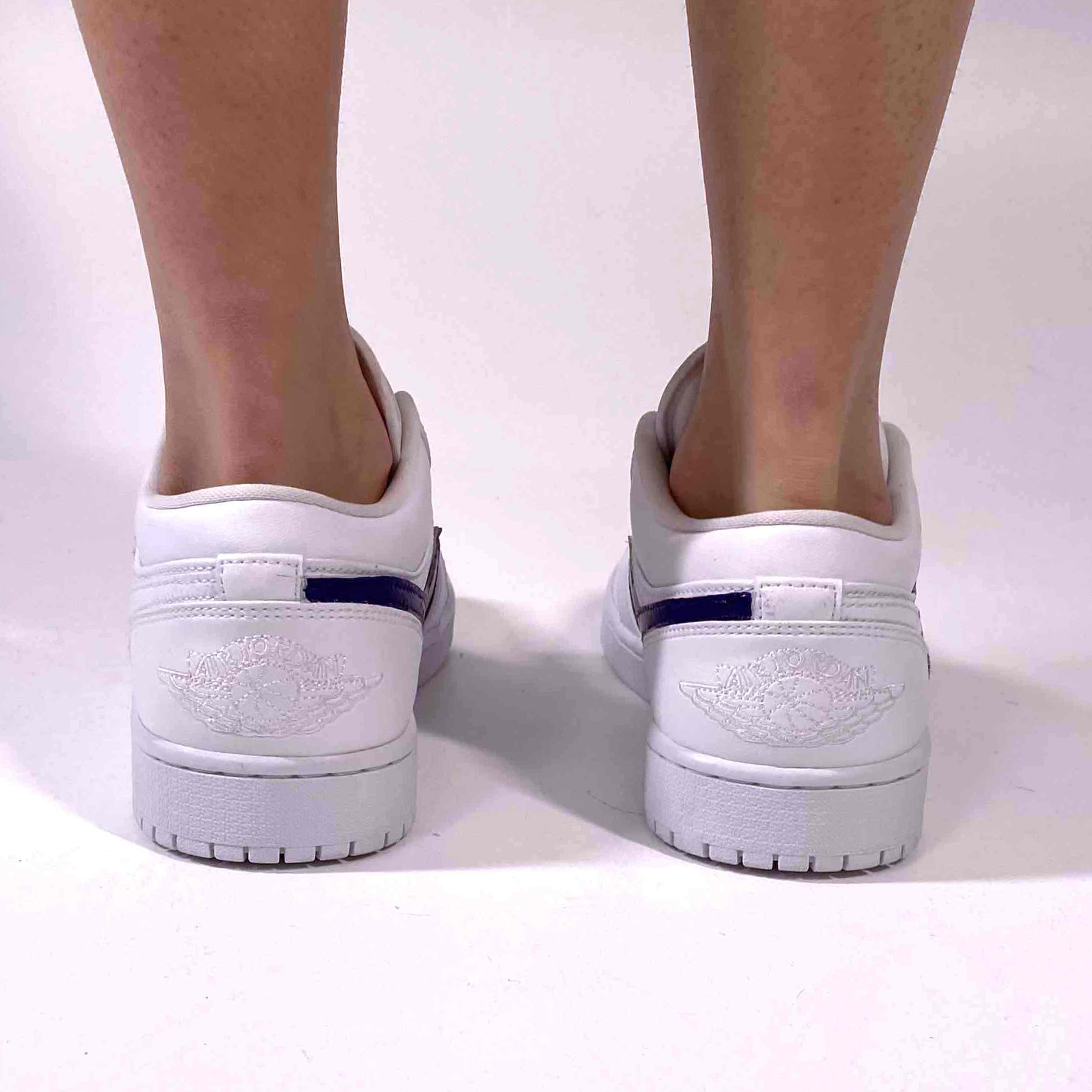 Nike Jordan 1 Custom Low Dipinta a Mano Purple Monster